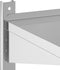 vidaXL - Wandschap - 2-laags - 100x40x60 - cm - roestvrijstaal - zilverkleurig