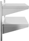 vidaXL - Wandschap - 2-laags - 100x40x60 - cm - roestvrijstaal - zilverkleurig