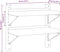 vidaXL - Wandschap - 2-laags - 50x23,5x48 - cm - roestvrijstaal - zilverkleurig