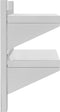 vidaXL - Wandschap - 2-laags - 50x23,5x48 - cm - roestvrijstaal - zilverkleurig