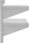 vidaXL - Wandschap - 2-laags - 50x30x48 - cm - roestvrijstaal - zilverkleurig