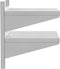 vidaXL - Wandschap - 2-laags - 50x40x48 - cm - roestvrijstaal - zilverkleurig