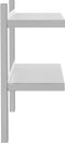 vidaXL - Wandschap - 2-laags - 75x23,5x60 - cm - roestvrijstaal - zilverkleurig