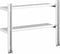 vidaXL - Wandschap - 2-laags - 75x23,5x60 - cm - roestvrijstaal - zilverkleurig