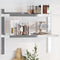 vidaXL - Wandschap - 2-laags - 75x23,5x60 - cm - roestvrijstaal - zilverkleurig