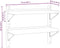 vidaXL - Wandschap - 2-laags - 75x23,5x60 - cm - roestvrijstaal - zilverkleurig