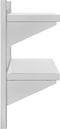 vidaXL - Wandschap - 2-laags - 75x23,5x60 - cm - roestvrijstaal - zilverkleurig