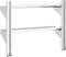 vidaXL - Wandschap - 2-laags - 75x23,5x60 - cm - roestvrijstaal - zilverkleurig
