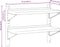 vidaXL - Wandschap - 2-laags - 75x30x60 - cm - roestvrijstaal - zilverkleurig