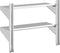 vidaXL - Wandschap - 2-laags - 75x30x60 - cm - roestvrijstaal - zilverkleurig