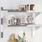 vidaXL - Wandschap - 2-laags - 75x30x60 - cm - roestvrijstaal - zilverkleurig