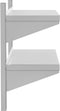 vidaXL - Wandschap - 2-laags - 75x30x60 - cm - roestvrijstaal - zilverkleurig