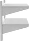vidaXL - Wandschap - 2-laags - 75x40x60 - cm - roestvrijstaal - zilverkleurig