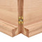 vidaXL - Wandschap - 200x30x(2-6)cm - behandeld - massief - eikenhout - lichtbruin