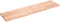 vidaXL - Wandschap - 200x50x(2-4)cm - behandeld - massief - eikenhout - lichtbruin