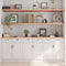vidaXL - Wandschap - 220x50x(2-4) - cm - onbehandeld - massief - eikenhout