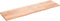 vidaXL - Wandschap - 220x60x(2-4)cm - behandeld - massief - eikenhout - lichtbruin