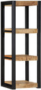 vidaXL - Wandschap - 35x35x100 - cm - massief - ruw - mangohout