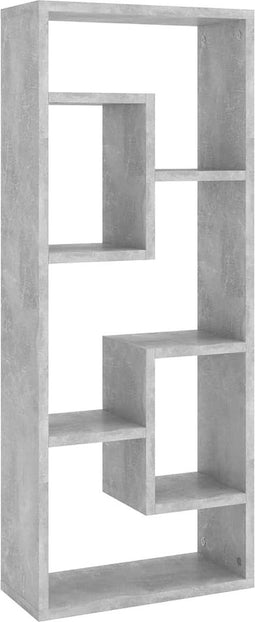 vidaXL - Wandschap - 36x16x90 - cm - bewerkt - hout - betongrijs