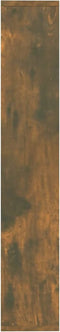 vidaXL - Wandschap - 36x16x90 - cm - bewerkt - hout - gerookt - eikenkleurig