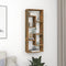 vidaXL - Wandschap - 36x16x90 - cm - bewerkt - hout - gerookt - eikenkleurig