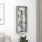vidaXL - Wandschap - 36x16x90 - cm - bewerkt - hout - grijs - sonoma - eikenkleurig