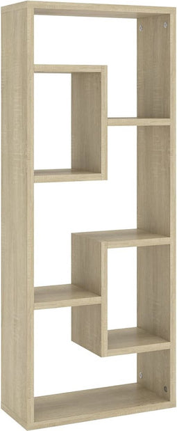 vidaXL - Wandschap - 36x16x90 - cm - bewerkt - hout - sonoma - eikenkleurig