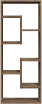 vidaXL - Wandschap - 36x16x90 - cm - bewerkt - hout - bruineikenkleurig
