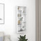 vidaXL - Wandschap - 36x16x90 - cm - bewerkt - hout - wit
