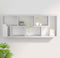 vidaXL - Wandschap - 36x16x90 - cm - bewerkt - hout - wit