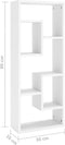 vidaXL - Wandschap - 36x16x90 - cm - bewerkt - hout - wit