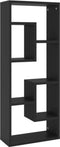 vidaXL - Wandschap - 36x16x90 - cm - bewerkt - hout - zwart