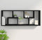 vidaXL - Wandschap - 36x16x90 - cm - bewerkt - hout - zwart
