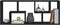 vidaXL - Wandschap - 36x16x90 - cm - bewerkt - hout - zwart