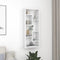vidaXL - Wandschap - 36x16x90 - cm - spaanplaat - hoogglans - wit