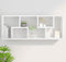 vidaXL - Wandschap - 36x16x90 - cm - spaanplaat - hoogglans - wit