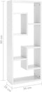 vidaXL - Wandschap - 36x16x90 - cm - spaanplaat - hoogglans - wit