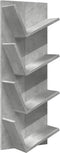 vidaXL - Wandschap - 4-laags - 33x16x90 - cm - betongrijs