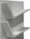 vidaXL - Wandschap - 4-laags - 33x16x90 - cm - betongrijs