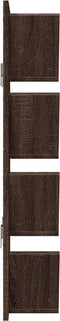 vidaXL - Wandschap - 4-laags - 33x16x90 - cm - bruin - eikenkleurig