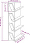 vidaXL - Wandschap - 4-laags - 33x16x90 - cm - bruin - eikenkleurig