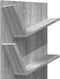 vidaXL - Wandschap - 4-laags - 33x16x90 - cm - grijs - sonoma - eikenkleurig