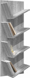 vidaXL - Wandschap - 4-laags - 33x16x90 - cm - grijs - sonoma - eikenkleurig