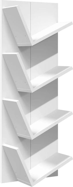 vidaXL - Wandschap - 4-laags - 33x16x90 - cm - wit