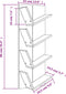 vidaXL - Wandschap - 4-laags - 33x16x90 - cm - wit