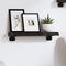 vidaXL - Wandschap - 40x10x4 - cm - behandeld - massief - eikenhout - donkerbruin