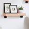 vidaXL - Wandschap - 40x10x6 - cm - onbehandeld - massief - eikenhout