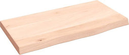 vidaXL - Wandschap - 40x20x2 - cm - onbehandeld - massief - eikenhout
