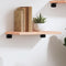 vidaXL - Wandschap - 40x20x2 - cm - onbehandeld - massief - eikenhout