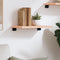vidaXL - Wandschap - 40x20x2 - cm - onbehandeld - massief - eikenhout